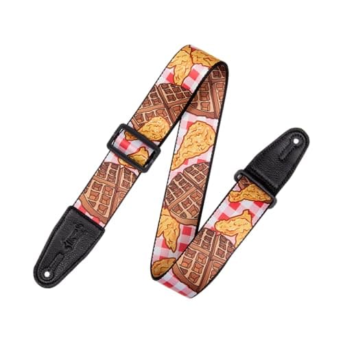 Levy's 2" Wide Polyester Guitar Strap — Chicken and Waffles