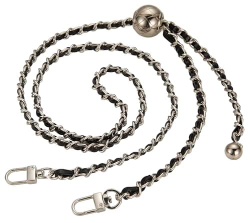 UTreers Crossbody Bag with 47.2" Chain Strap — A0 Ajustable Silver Chain
