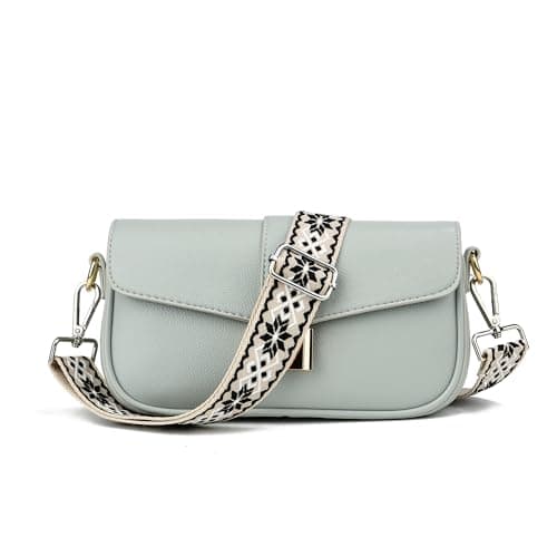 LVYOUME Crossbody Purse Strap with Silver Hardware Adjustable Wide Shoulder Strap