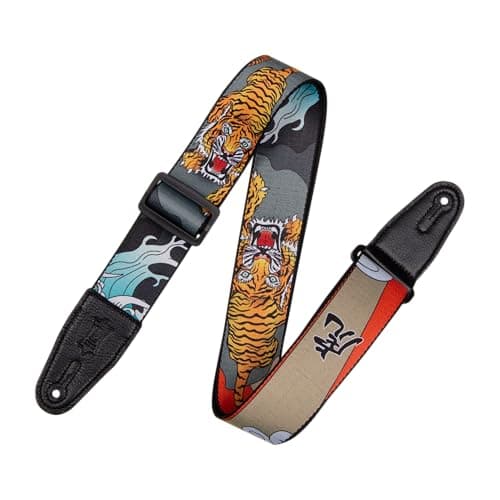 Levy's 2" Wide Polyester Guitar Strap — Tiger