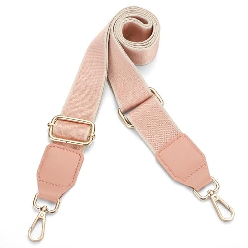 Universal Adjustable Crossbody Purse Strap for Handbags — Gold - Light Pink