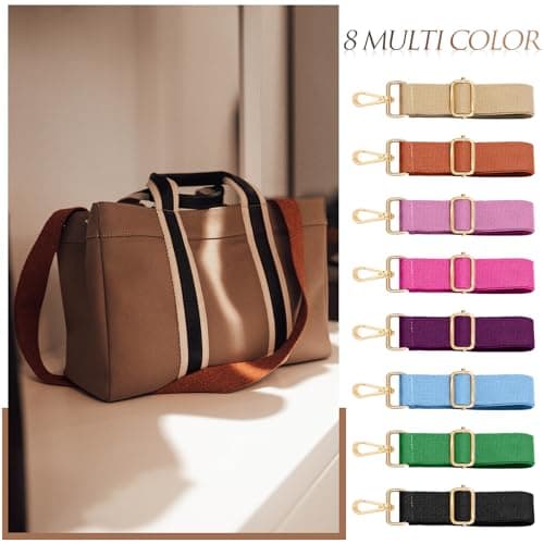 8 Pack Wide Canvas Bag Strap Replacement for Women's Purse