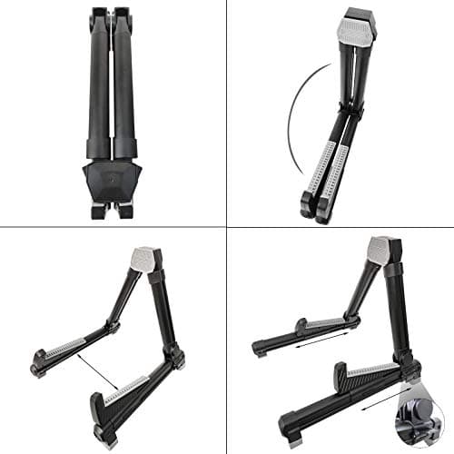 Portable Folding Guitar Stand for Acoustic Electric Guitars, Bass, Violin, Ukulele, Banjo