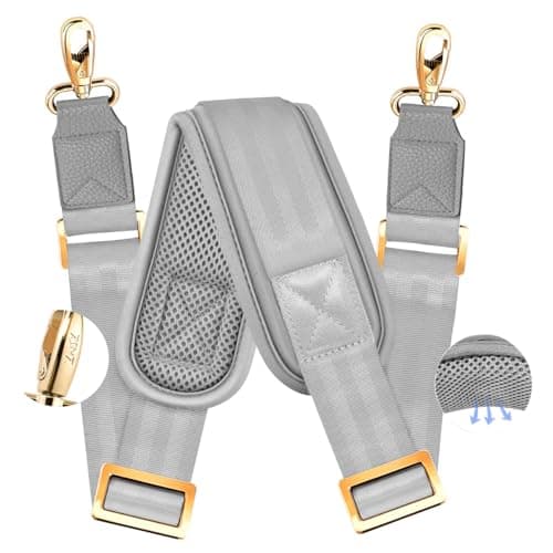 ZINZ Universal Bag Strap - Ultra-Thick, Breathable, Adjustable, Heavy-Duty TW01B07 — Gray