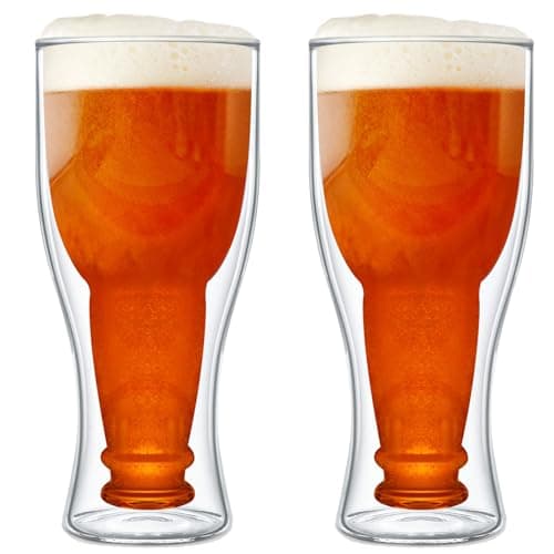 15 oz Beer Glasses Set of 2, Gift for Men