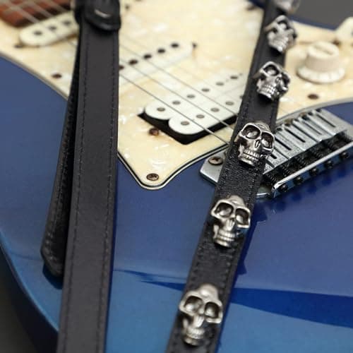 Handmade Vegetable Tanned Cowhide Guitar Strap for Electric and Bass Guitars