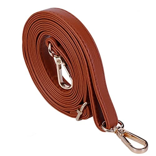 Xiazw Adjustable Soft PU Leather Shoulder Crossbody Purse Bag Strap Replacement — Camel - Gold