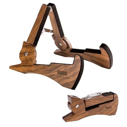 MUSO Zebra Rabbit-Shaped Natural Wood Guitar Stand