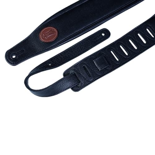 Levy's MSS2 Garment Leather XL Black Guitar Strap