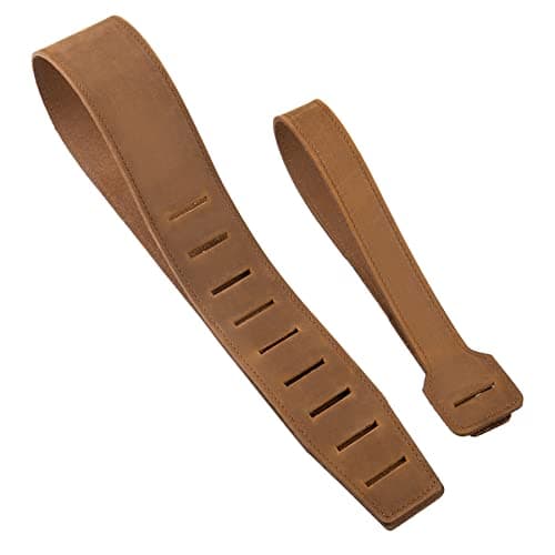 Rclover Personalized Guitar Strap & Case Set Brown