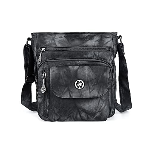 Angel Kiss Vegan Leather Crossbody Bag for Women Adjustible Strap — #14d.grey