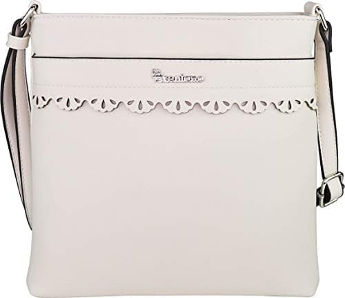 B BRENTANO Vegan Leather Medium Crossbody Purse — Beige - S