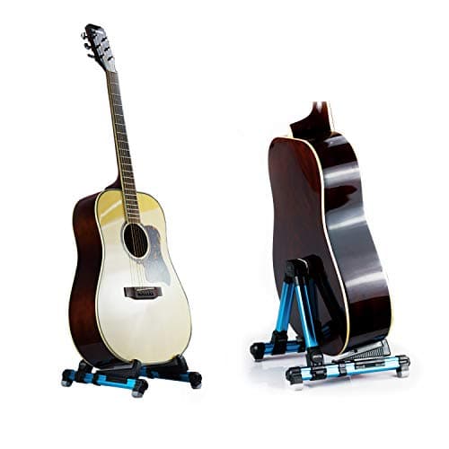 Adjustable Foldable Guitar Stand for Classical, Acoustic, Electric Guitars, Bass, and Ukulele - Ideal for Stage and Home Use