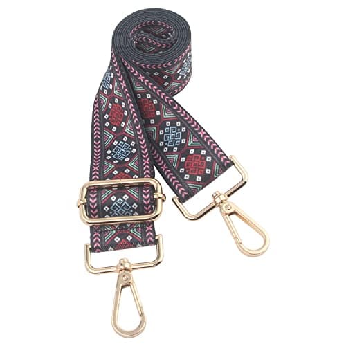 Chushui Replacement Crossbody Shoulder Strap for Handbag — Guitar Style Drak Red