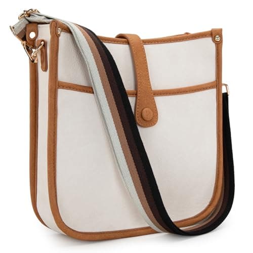 Montana West Women's Crossbody Hobo Shoulder Bags — E-white and Brown