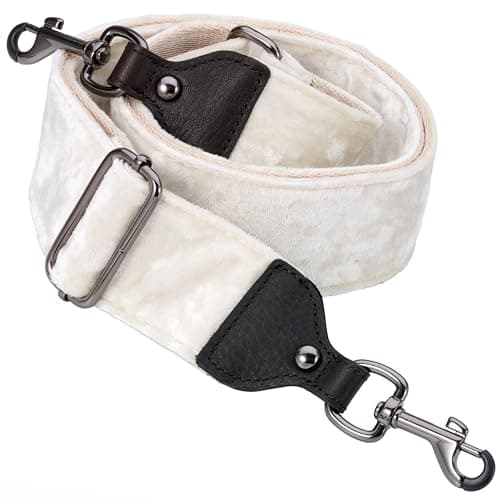 Retro Ethnic White Nefelibata Jacquard Embroidery Handbag Strap — Velvet Color White