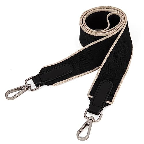 Adjustable Multicolor Replacement Straps for Montana West Crossbody Handbag — Fixed-white Edge Black-2017