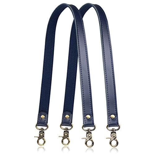 A Allzedream Genuine Leather Handbag Shoulder Strap & Replacement Purse 2 Pack — Navy
