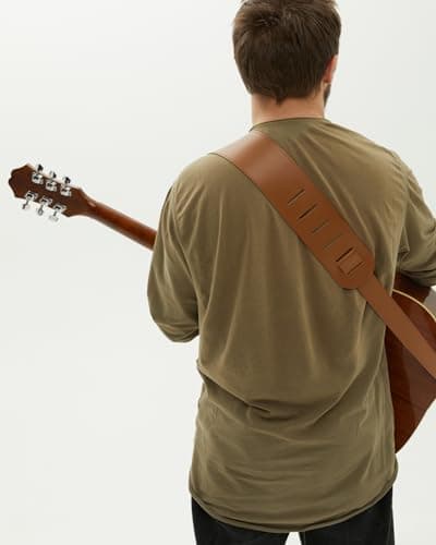 Handcrafted Leather Guitar Strap with Personalization - Acoustic & Electric Bass Guitar Strap