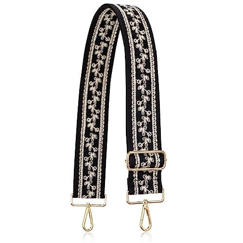 Allzedream Embroidered Lace Sequins Crossbody Handbag Strapreplacement — Lace Black