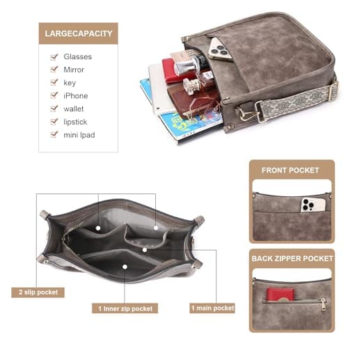 Trendy Vegan Leather Crossbody Bag for Women with Adjustable Shoulder Strap
