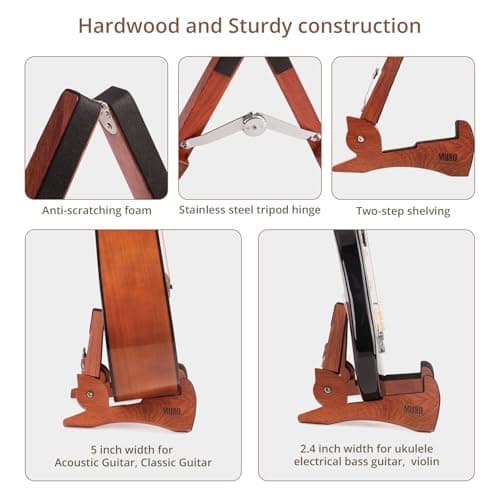 MUSO Zebra Rabbit-Shaped Natural Wood Guitar Stand