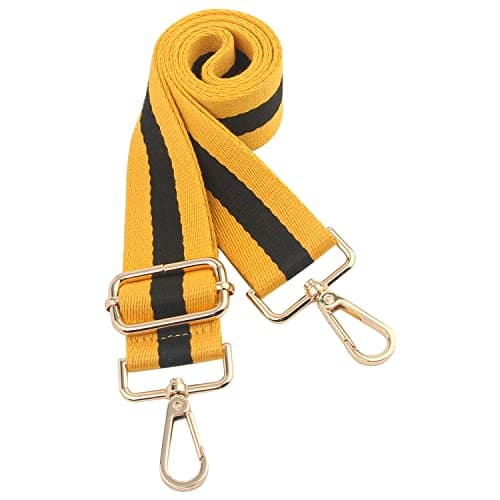 Chushui Replacement Crossbody Shoulder Strap for Handbag — Stripe Yellow Black Yellow