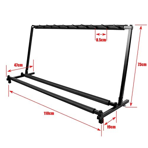 Kuyal Multi-Guitar Display Rack, Black (9 Holder)