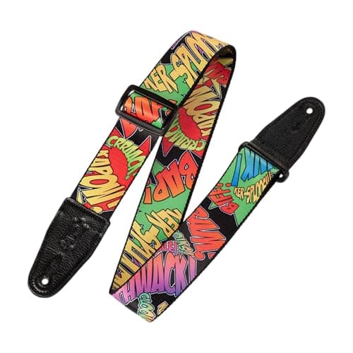 Levy's 2" Wide Polyester Guitar Strap — Onomatopoeia
