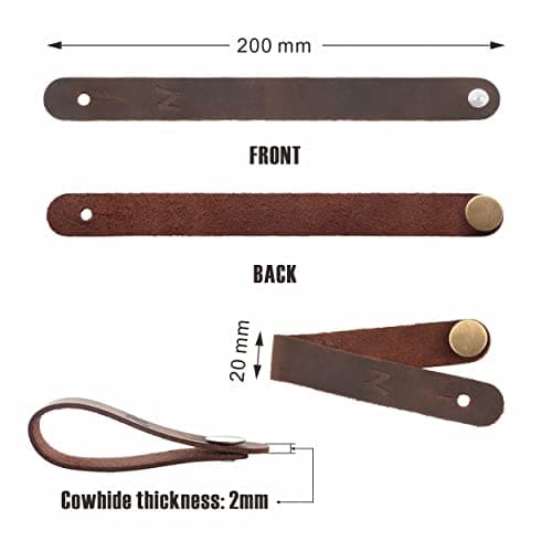 Nefelibata Guitar Strap Lock, Leather Button for Acoustic, Ukulele & Mandolin