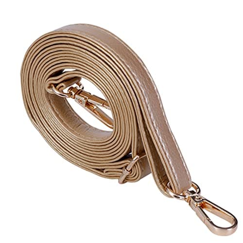 Xiazw Adjustable Soft PU Leather Shoulder Crossbody Purse Bag Strap Replacement — Golden - Gold