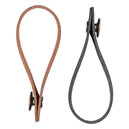 6 Pack Leather Headstock Button for Acoustic Guitar Straps Classic Style