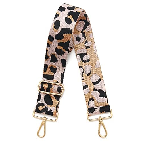 DOAPMLL Adjustable Gold Hardware Canvas Shoulder Strap for Women's Crossbody Purse — Leopard10