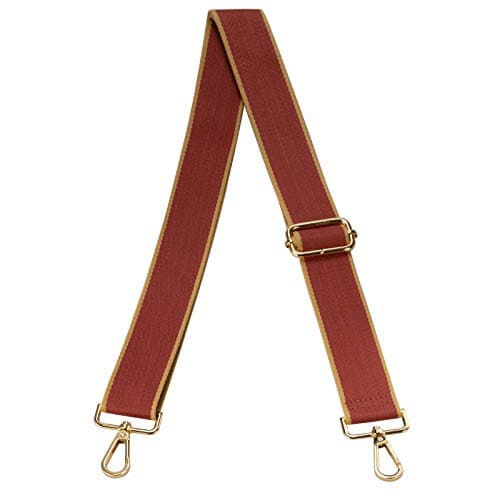 Women's Adjustable Jacquard Woven Purse Strap for Crossbody Bags — Red