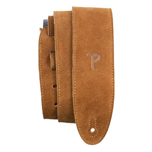 Perri's Leather Soft Suede Adjustable Guitar Straps — Suede Brown