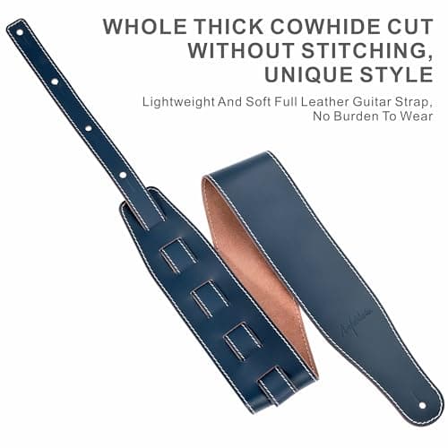 Nefelibata Full Grain Leather Guitar Strap for Acoustic, Bass & Electric