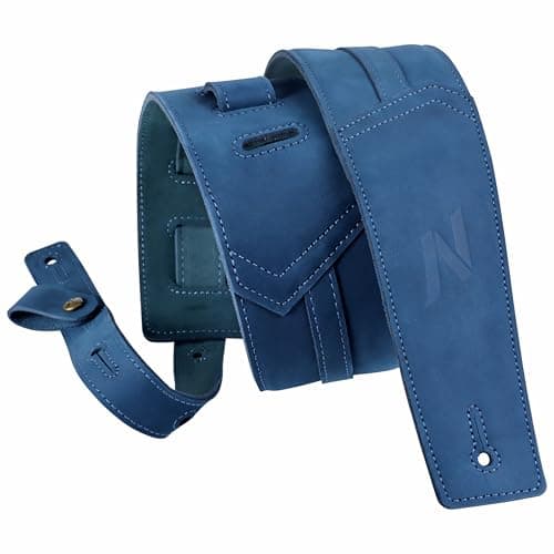 Nefelibata Blackish Green Bass & Electric Guitar Strap — Vintage Blue