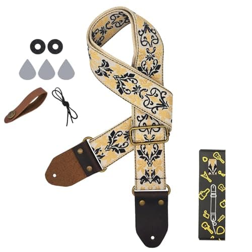 Best Jacquard Embroidery Cotton Guitar Straps for Friends with Picks and Locks
| Perfect Jacquard Embroidery Cotton Guitar Straps for Friends with Picks, Locks and Button
| Best Gift Jacquard Embroidery Cotton Guitar Straps with Picks, Locks and But 