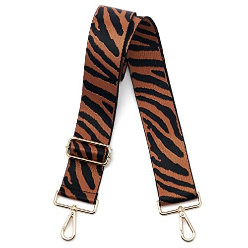 DOAPMLL Adjustable Gold Hardware Canvas Shoulder Strap for Women's Crossbody Purse — Zebra5