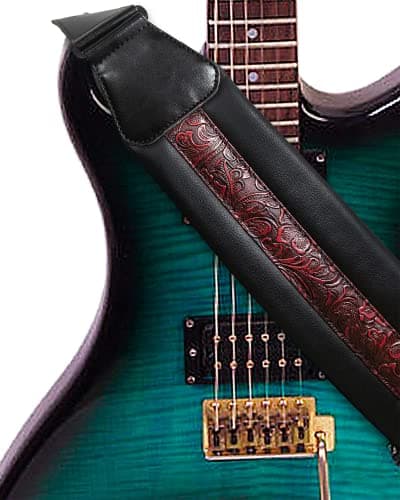 Neoprene Carbon Buckle Guitar Strap Soft Leather Bass/Electric/Acoustic
