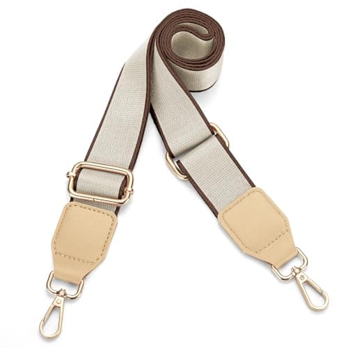 Universal Adjustable Crossbody Purse Strap for Handbags — Gold - Beige