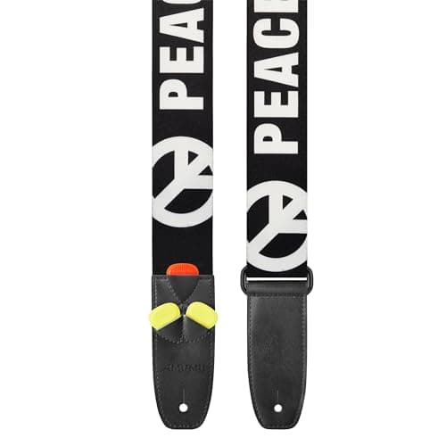 Amumu Acoustic Electric & Bass Guitar Strap with Print - DO NOT CROSS POLICE LINE — 9#
