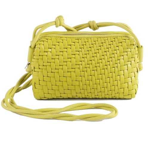 Dabdays Trendy Vegan Leather Crossbody Bag for Women — Light Green