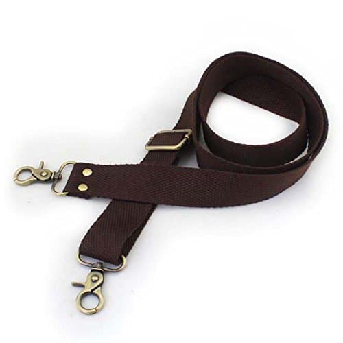 Wento 1pcs 31''-57'' Webbing Shoulder Cross Bag Strap (Black) WTD34 — Dark Brown(bronze Trigger Snap)