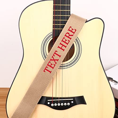 Personalized Black Embroidered Guitar Strap