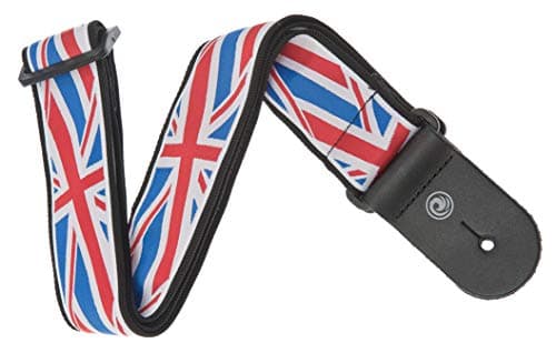 D'Addario Stars & Stripes Leather Guitar Strap — Union Jack