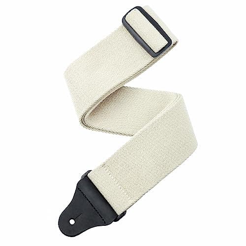 Solid Color Cotton Guitar Strap for Bass, Electric & Acoustic - Stripe Brown — Ivory Whiten