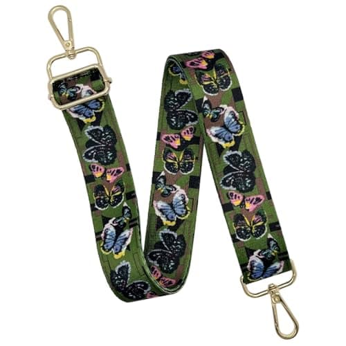Adjustable Canvas Purse Strap with Gold Metal Buckle — Style7