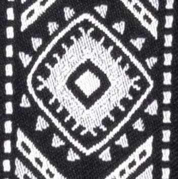 KLIQ Vintage Woven Guitar Strap for Acoustic & Electric Guitars — Native Diamond Gray