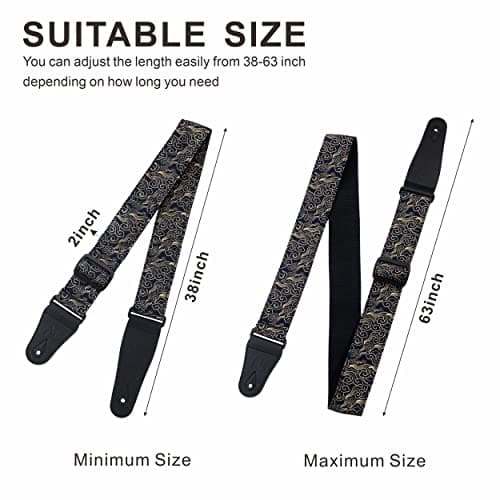 Nefelibata Guitar Strap Japan Printed Cotton Original Design
